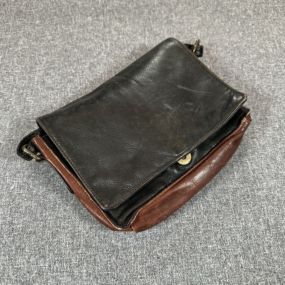 Derek Alexander Dal Brown Genuine Leather Small Crossbody Organizer Purse